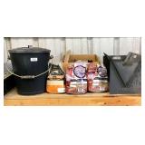 Lifedoo Portable Camp Fire Pit with Wood and Ash Can