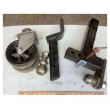 2 Receiver Hitches and Support Wheel