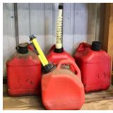 4 Plastic Gas Cans