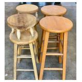 3 Pair of Wood Barstools