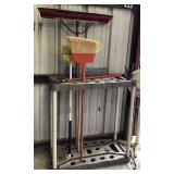 Garden Tool Rack with Brooms