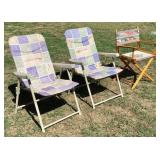 3 Folding Camp Chairs
