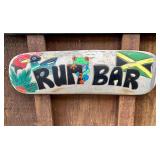 Carved Wood "Rum Bar" Sign