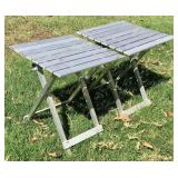 2 Folding Aluminum Camp Tables