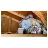 Carpet Remnants and Insulation in Shed