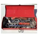 Red Tool Box with Hand Tools