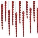 24pc Red Glitter Holiday Time Icicles A90
