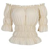 Women's Renaissance Blouse cream/ ruffled  A2