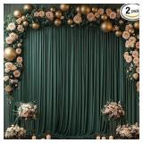 10x10ft Hunter Green Backdrop Curtain A3