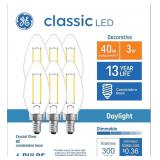 4X BID/ GE 40W Candlebra Base 6 ct. A3