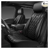 CAR PASS Luxury Faux Leather 2 Car Seat Covers A7