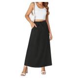 Sz M NILOUFO Maxi Skirts Black AZ35