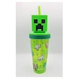 AS IS Minecraft Creeper Tumbler Cup 18 Oz AZ7