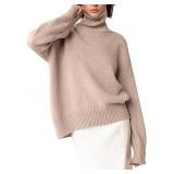 SZ M YKR Women's Turtleneck Sweater AZ38
