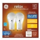 4X/BID 2ct GERelax SoftWht 100W GU24 BaseBulb A108