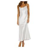SZ Sm Summer Satin Spaghetti Strap Dress  AZ38
