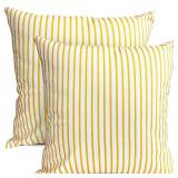 Throw Pillow Covers Yellow Striped 20'x20'  A2