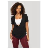 SZ XL Reversible Deep V Tee - Black AZ54