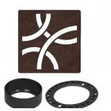 Kerdi 4 in. Bronze Curve Drain Grate AZ6
