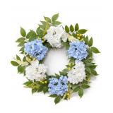 24' Blue/White Artificial Hydrangea Wreath AZ6