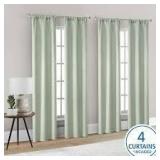 4Panel 28x84' Green Clipped Curtain Set A91
