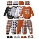 Sz 6-9M 4pc NZRVAWS Boys LS Pants Sets A105