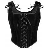 Sz 6 SCARLET DARKNESS Renaissance Corset AZ32