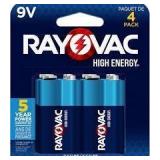 4pk Rayovac 9V High Energy Batteries A94