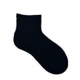 7pk Sz S (4.5-8.5) Boys Black WN Ankle Socks A93