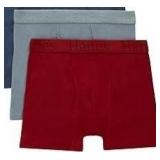 Sz XL Boys 2pk Hanes Grey/Maroon Boxer Briefs A93