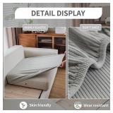 QIANMEW Medium Couch Cushion Cover 1ct. Grey. A4