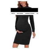 SZ M Mock Neck Maternity Sweater Dress  AZ23