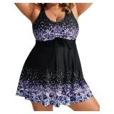 SZ 18W Hanna Nikole Womens Plus Size Tankini AZ23