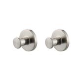 2pk Modern Round Robe Hook - Satin Nickel AZ28