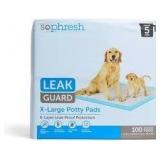 100ct Sophresh XL Leak Guard Potty Pads B101