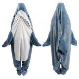 SZ L Shark Blanket Hoodie Onesie AZ35
