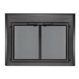 Chester Gunmetal Glass Fireplace Doors C51