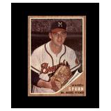 1962 Topps #100 Warren Spahn EX to EX-MT+