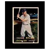 1957 Topps #255 Charlie Silvera VG to VG-EX+