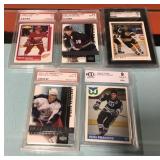 Graded hockey cards