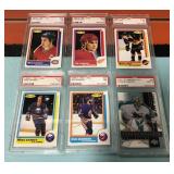 Graded hockey cards
