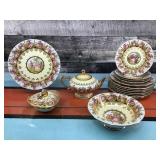 Handpainted Love Story Dish Set 18pcs