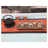 Small decor & cast iron tea pot