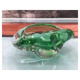 Glass art ashtray