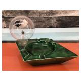 Vtg. ceramic ashtray w/moving element bulb