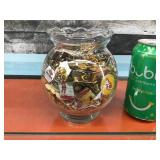 Jar of lapel pins