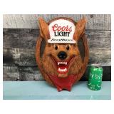 Coor Light Beer Wolf wall plaque