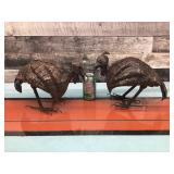Handmade metal birds