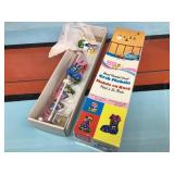 Vtg. Handpainted Wood Crib Mobile - new
