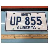 1957 Alberta license plate